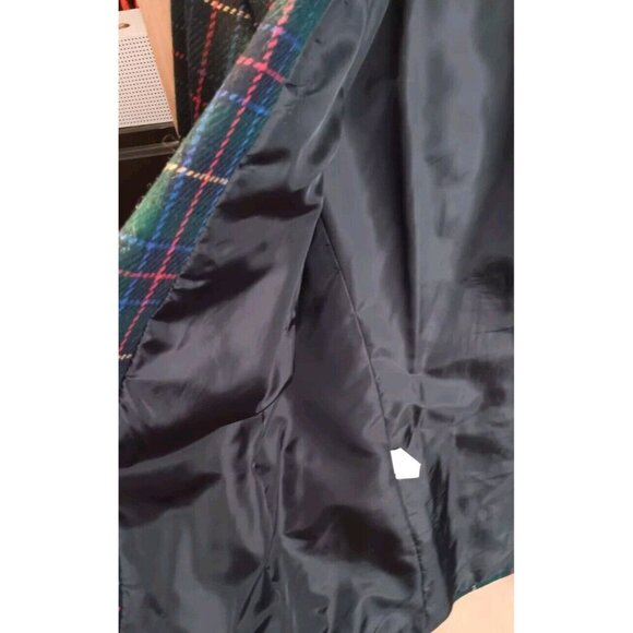 Laura Gayle (16) Vintage Plaid 40% Wool Blazer Blue Green Red - Picture 5 of 6